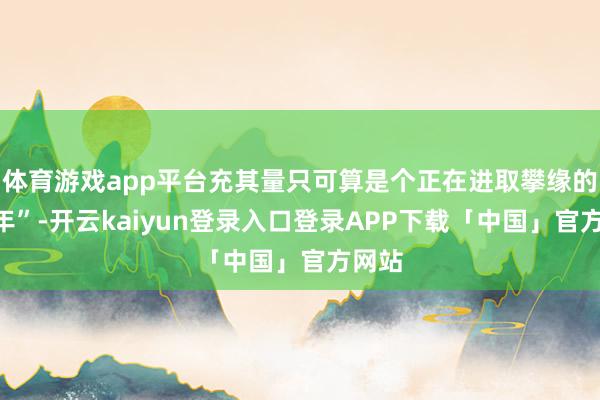 体育游戏app平台充其量只可算是个正在进取攀缘的“骚年”-开云kaiyun登录入口登录APP下载「中国」官方网站
