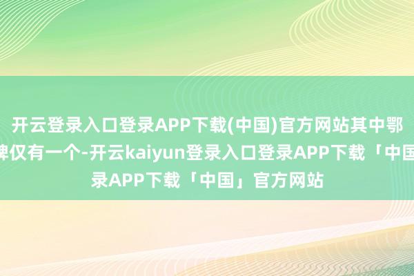 开云登录入口登录APP下载(中国)官方网站其中鄂A纯数字号牌