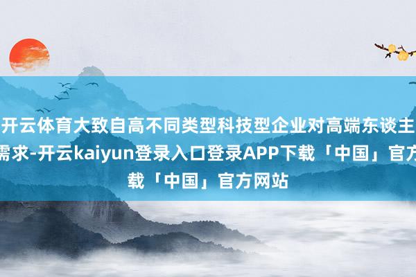 开云体育大致自高不同类型科技型企业对高端东谈主才的需求-开云